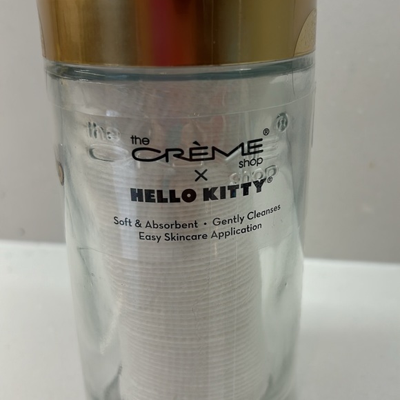 NEW CRÈME Shop X HELLO KITTY Exfoliating Cotton Pads Collectible Jar Makeup - Picture 3 of 3